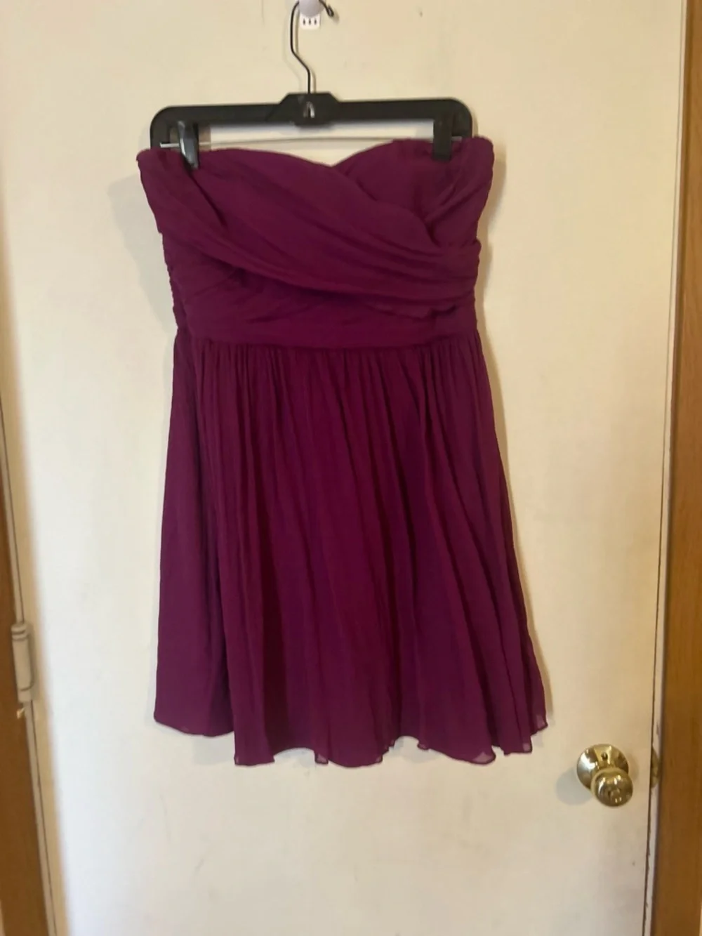 J. Crew Soze 14 Strapless Arabelle 100% Silk Chiffon Dress